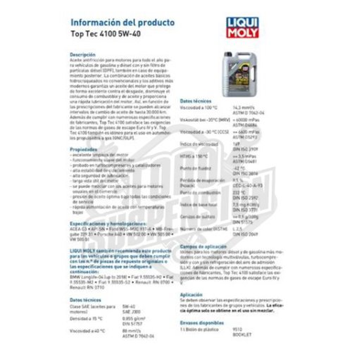 Top Tec 4100 5W-40 1 lt