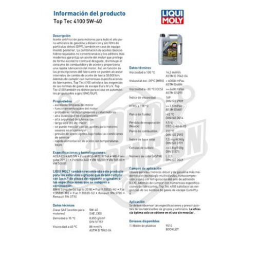 Top Tec 4100 5W-40 5 lt