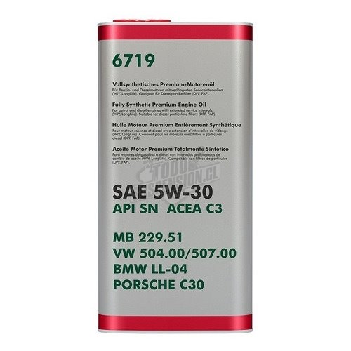 VOLKSWAGEN 5W30 SINTETICO SN/C3 5L