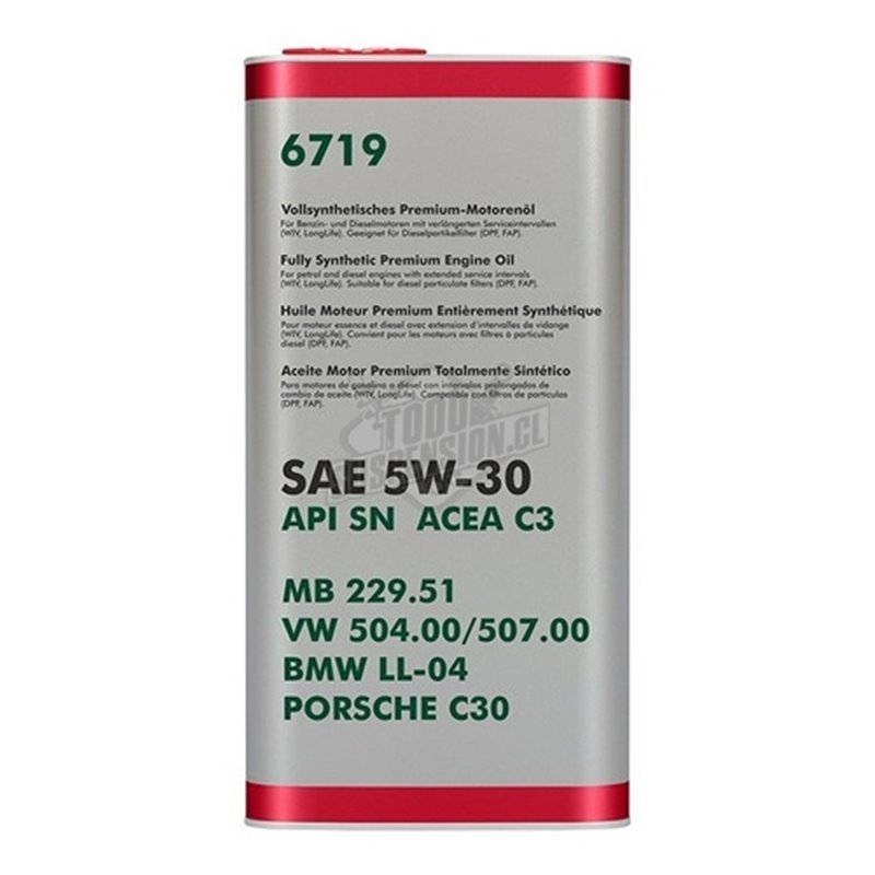 VOLKSWAGEN 5W30 SINTETICO SN/C3 5L